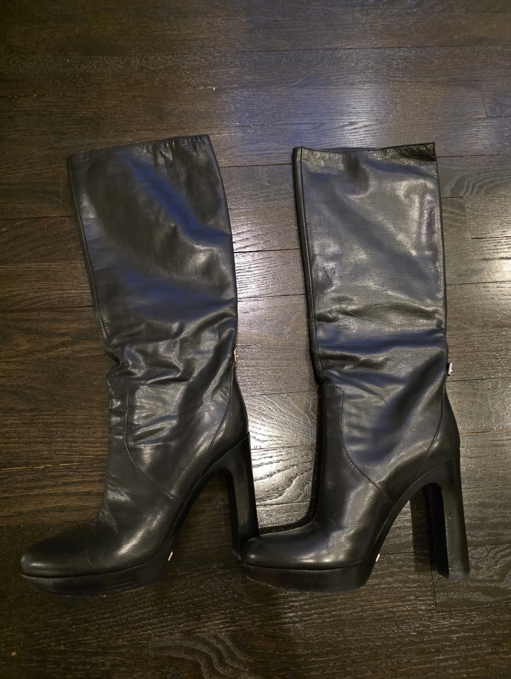 Gucci Black High-Heel Mid-Calf Women's Boots Size 6.5 - Picture 10 of 16